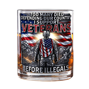 Veteran Pride Round Glass - Personalized Gifts For Veterans 03OHQN050326 - Glass - GoDuckee