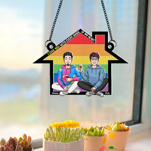Personalized Gifts For Couple Suncatcher Ornament 04NAPU180624HH - Ornament - GoDuckee