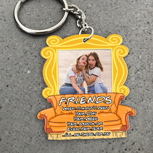 Custom Photo Gift For Friends Keychain, Besties Will Always Be There For You 03qhpu131224 - Keychains - GoDuckee