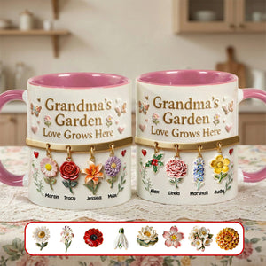 Grandma's Garden Coffee Accent Mug - Personalized Gifts For Grandma 03NAMG271225 - Coffee Mug - GoDuckee