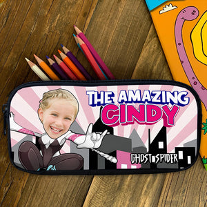 Personalized Gifts For Kid Girl Pencil Case Custom Face Kid 02xqpu170724 - Pencil Case - GoDuckee