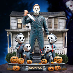 Horror Dad Slay Acrylic Plaque Personalized Gifts For Dad 03QHDT030525 - Shaped Plaques - GoDuckee