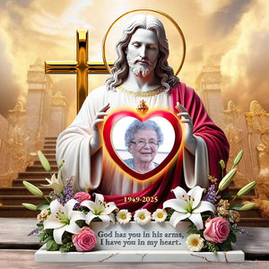 Custom Photo Gifts For Heaven Acrylic Plaque In God's Arms 03HUDT110425 - Shaped Plaques - GoDuckee
