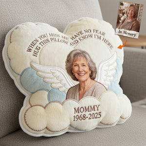 Miss The Angel In Heaven Shaped Pillow, Personalized Keepsake To Remember Loved One 03qhta221225 - Pillow - GoDuckee