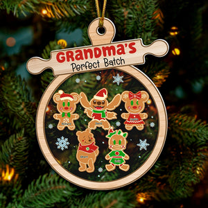 Personalized Gifts For Grandma Ornament, Cartoon Gingerbread Character 01naqn070824 - Ornament - GoDuckee