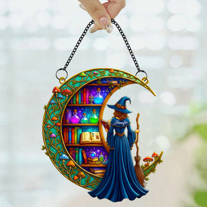 Bookshelf Moonlight Suncatcher Ornament Personalized Gifts for Book Lovers 01TODT010825 - Ornament - GoDuckee