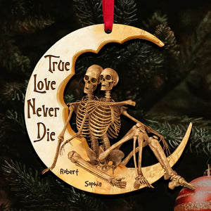 Personalized Gifts For Skull Couple Christmas Ornament 01OHDT191124 - Ornament - GoDuckee