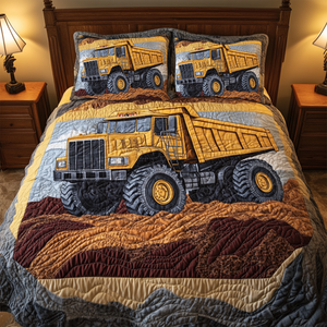 Heavy Construction Vehicles Quilt Bed Set - Gifts For Construction Workers 04TGLU080825 - Blanket - GoDuckee