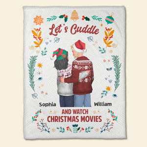 Let's Cuddle, Personalized Blanket, Gifts For Him Gifts For Her - Blanket - GoDuckee