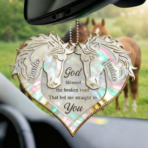 Horse Couple Car Ornament - Personalized Gifts For Couples 05tgmg291225 - Ornament - GoDuckee