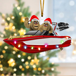 Personalized Gifts For Wakeboarding Lovers Christmas Ornament, Happy Bigfoot 04QHQN160924 - Ornament - GoDuckee