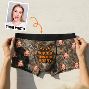 Naughty Couple Boxer - Custom Photo Gifts For Him Men's Boxers 02HUMG240126 - Boxer Briefs - GoDuckee