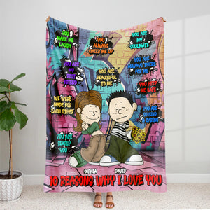 Personalized Gifts For Couple Blanket 01totn301224hg 10 Reasons Why I Love You - Blanket - GoDuckee