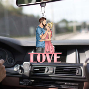 Romantic Couple, Forever Loving You, Personalized Car Ornament, Gifts For Couple - Ornament - GoDuckee