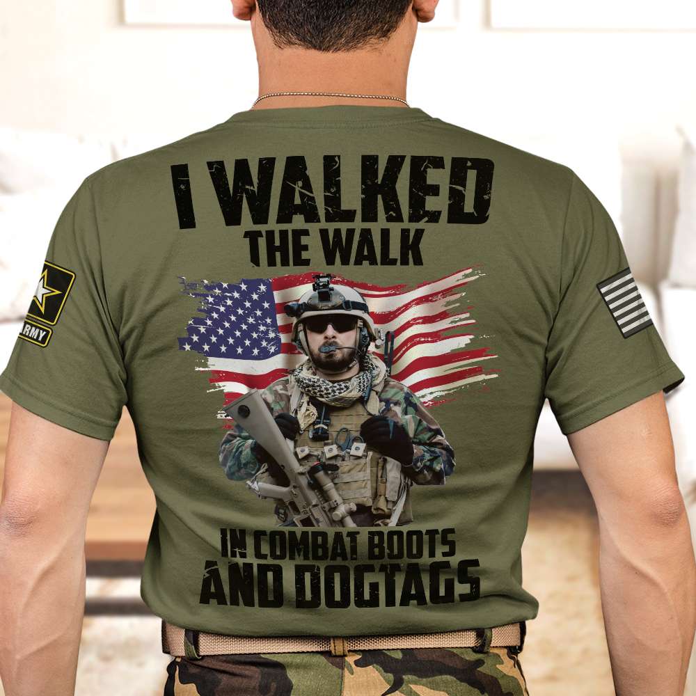 Veteran I Walked The Walk 03acqn141223 Personalized 3D AOP Shirt Upload Photo - AOP Products - GoDuckee
