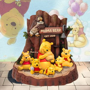 Personalized Gifts For Mom Plaque Mama And Kid Bear 05ohlu030425 - Shaped Plaques - GoDuckee