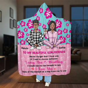 Personalized Gifts For Couple Wearable Blanket Hoodie 06XQMH161224HH - Blanket - GoDuckee