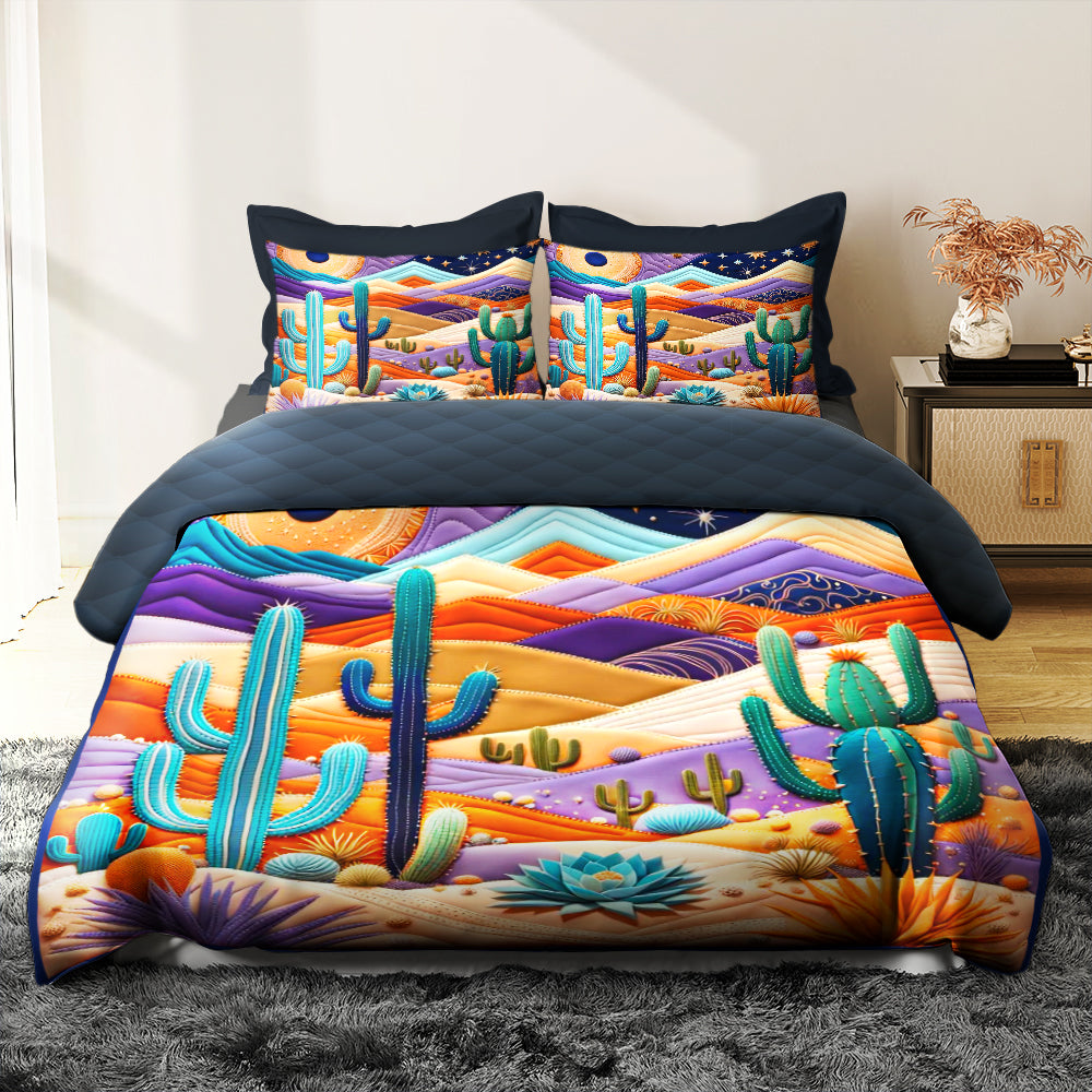 Catus Quilt Bed Set 043hutn210125 - Blanket - GoDuckee