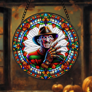 Personalized Halloween Gifts For Horror Fan Stained Glass Ornament 02acxx190824/02acqn220824 - Ornament - GoDuckee