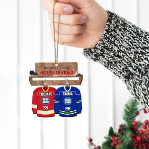 Personalized Christmas Gifts For Ice Hockey Lovers Family Ornament 02hudt141024 - Ornament - GoDuckee