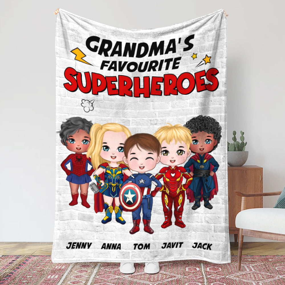 Gift For Grandma, Personalized Grandkids Blanket 04TOTN160823HA - Blanket - GoDuckee