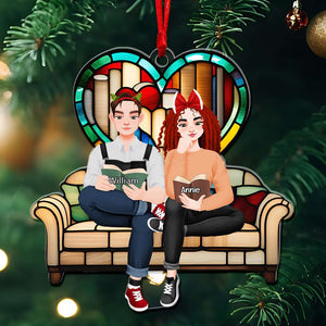 Personalized Gifts For Couple Christmas Ornament, Love Book 04TGLU031024PA - Ornament - GoDuckee