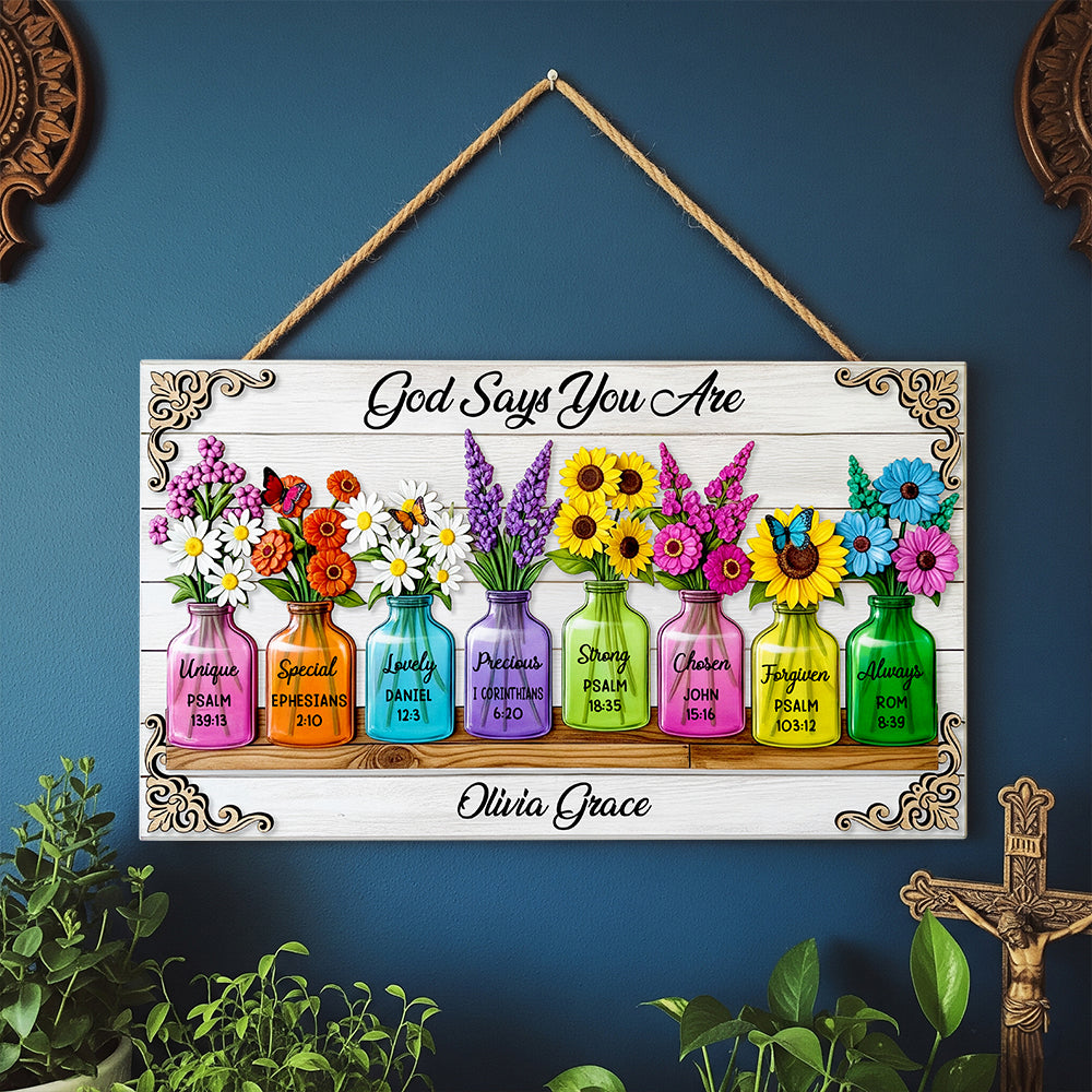 Thank You God Wood Sign Personalized Gifts for Christians 03HUDT120625 - Wood Sign - GoDuckee