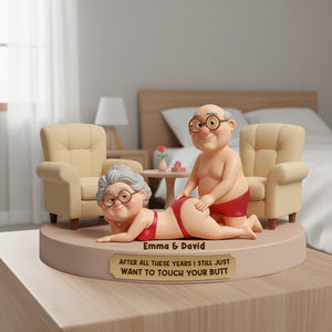 Funny Old Couple Acrylic Plaque - Personalized Gifts For Couples 09OHLU281125 - Shaped Plaques - GoDuckee