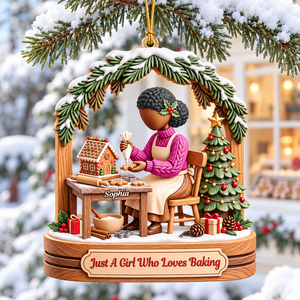 Baking Girl Christmas Ornament - Personalized Gifts For Baking Lovers 03pgqn151026 - Ornament - GoDuckee