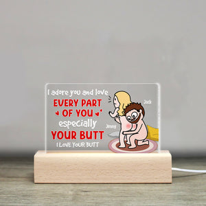 I Love Your Butt, Personalized Led Light, Funny Couple, Gifts For Couple - Led Night Light - GoDuckee