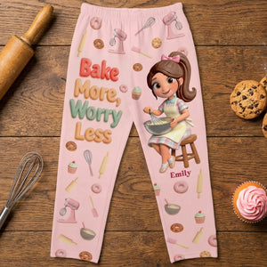 Baking Girl Pajama Pants - Personalized Gifts For Baking Lovers 03pgqn260126 - Pajama Pant - GoDuckee