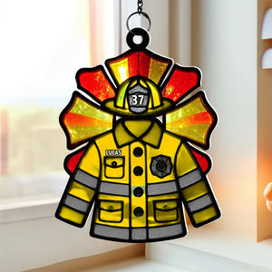 Personalized Gifts For Firefighters Suncatcher Ornament 03ohtn261224 - Ornament - GoDuckee