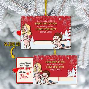 Personalized Gifts For Couple Wooden Slider Ornament 04ohtn181024hh - Ornament - GoDuckee