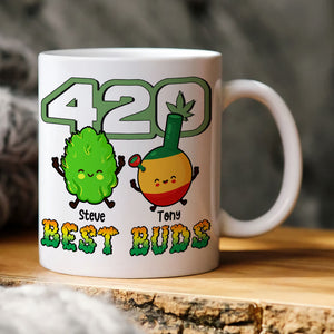 Best Buds- Gift For Friends-Personalized Coffee Mug- Friends Coffee Mug - Coffee Mug - GoDuckee