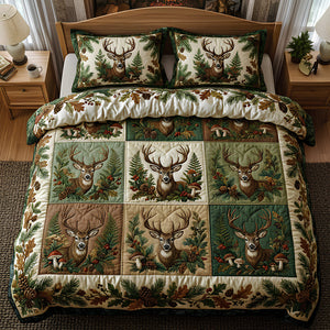 Deer Quilt Bedding Set Special Line 03tgdt011225 - Bedding Set - GoDuckee
