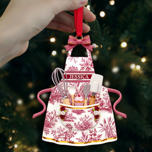 Baking Apron Ornament - Personalized Gifts For Cooking Lovers 01pglu071125 - Ornament - GoDuckee