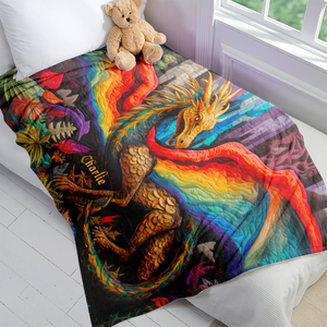 Personalized Gifts For LGBT Blanket, Pride Dragon 02qhpu120924 - Blanket - GoDuckee