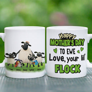 Personalized Gifts For Mom Coffee Mug Happy Mother's Day To Ewe Love, Your Lil' Flock 05qhtn150324 - Coffee Mugs - GoDuckee