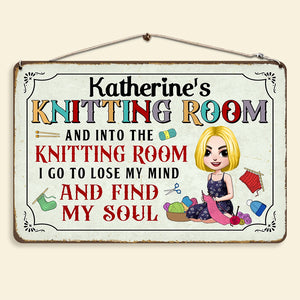 Personalized Gifts For Knitting Girl Metal Sign, Decor Idea For Knitting Soul 03qhqn290724hh - Metal Signs - GoDuckee