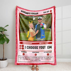Personalized Gifts For Couple Blanket I Choose You Today Tomorrow And Every Day After That - Blanket - GoDuckee