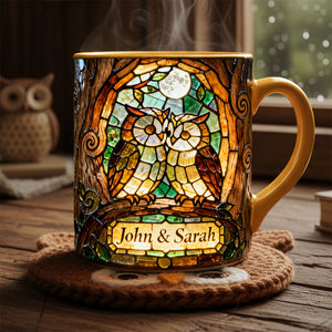 Owl Couple Valentine Coffee Mug - Personalized Gifts For Couple 03hyta160126 - Coffee Mug - GoDuckee