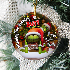 Personalized Gifts For Family, Ceramic Ornament 01HUDT240724 Naughty Ornament - Ornament - GoDuckee