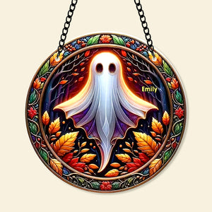 Personalized Gifts For Halloween Ghost Suncatcher Ornament 101acqn060924 - Ornament - GoDuckee