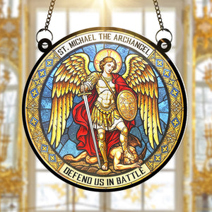 St. Michael The Archangel Suncatcher Ornament - Personalized Gifts for Catholic 02huqn290525 - Ornament - GoDuckee