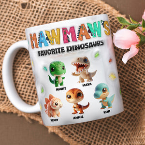 Personalized Gifts For Mom Coffee Mug Adorable Dinosaurs 02KALU060225 - Coffee Mug - GoDuckee