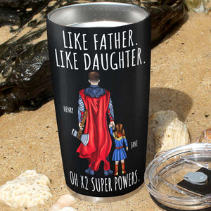 Personalized Gifts For Dad Tumbler Like Father Like Daughter 03DTDT270124PA - Tumbler Cups - GoDuckee