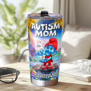 Personalized Gifts For Autism Mom Tumbler, Blue Character 02TGLU210225 - Tumbler Cup - GoDuckee