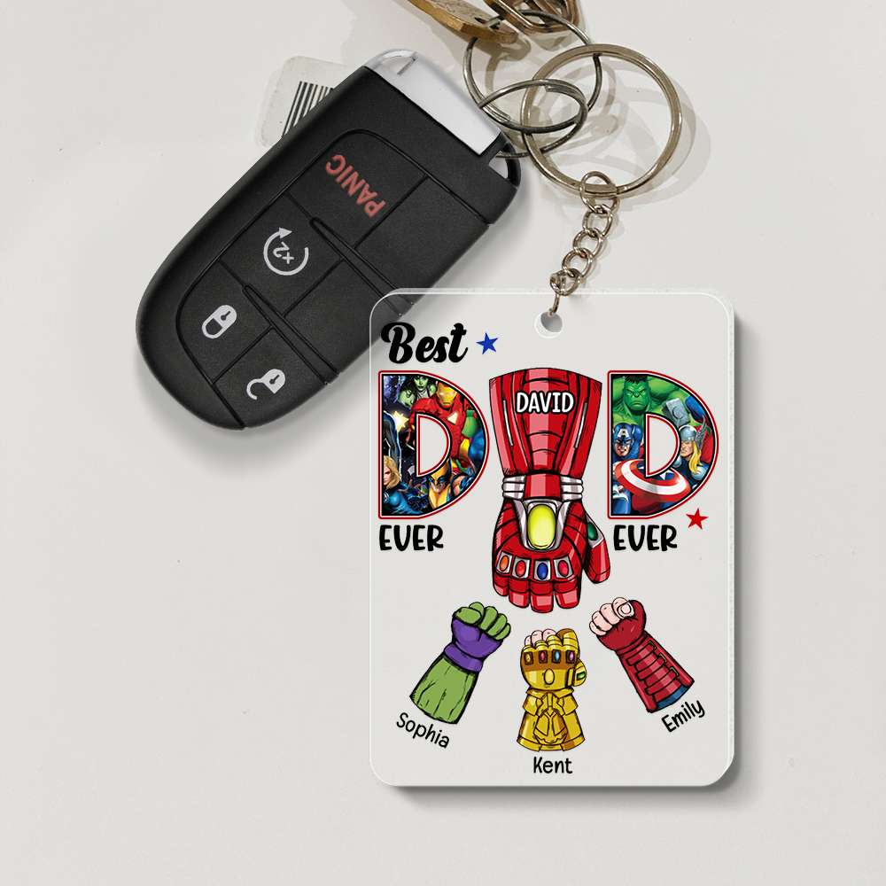 Best Dad Ever First Bump Personalized Keychain 04dnqn240523ha - Keychains - GoDuckee