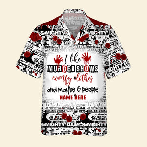 Horror True Crime Personalized Hawaiian Shirt, Horror Gun Shot, Gift For Horror Fans - Hawaiian Shirts - GoDuckee