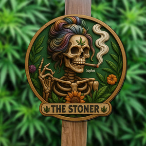 Stoner Girl Wood Sign - Personalized Gifts For Her 03totn050625 - Wood Sign - GoDuckee